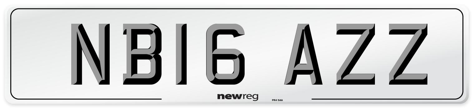 NB16 AZZ Number Plate from New Reg